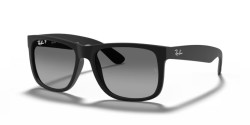 Ray-Ban RB 4165 JUSTIN - 622/T3 RUBBER BLACK polarized light grey