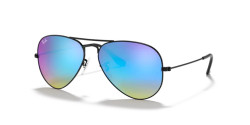 Ray-Ban RB 3025 AVIATOR LARGE METAL - 002/4O BLACK  blue flash