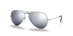 Ray-Ban RB 3025 AVIATOR LARGE METAL - 019/W3 SILVER polarized  dark grey
