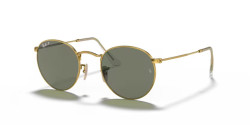 Ray-Ban RB 3447 ROUND METAL - 001/58 ARISTA GOLD polarized g-15 green