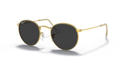 Ray-Ban RB 3447 ROUND METAL - 919648 GOLD polarized black