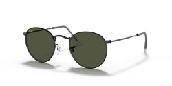 Ray-Ban RB 3447 ROUND METAL - 919931 BLACK g-15 green