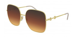 Gucci GG 0879 S - 004 GOLD brown double gradient