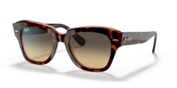 Ray-Ban RB 2186 STATE STREET - 1324BG HAVANA ON TRANSPARENT PINK brown/blue gradient