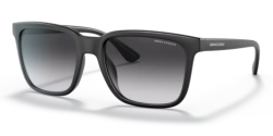 Armani Exchange AX 4112SU - 80788G MATTE BLACK grey gradient blue