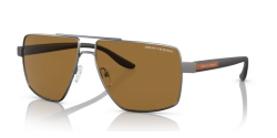 Armani Exchange AX 2037S - 600383 MATTE GUNMETAL polar brown