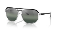 Ray-Ban RB 2205 BILL ONE - 1294G6 BLACK ON TRANSPARENT silver/blue polarized