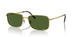 Ray-Ban RB 3717 - 9196P1 GOLD dark green polarized