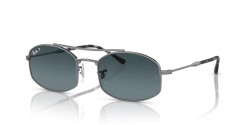 Ray-Ban RB 3719 - 004/S3 GUNMETAL polarized dark blue