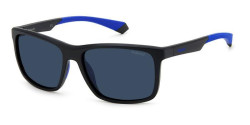 Polaroid PLD 7043/S -  0VK/C3  MATTE BLACK/BLUE blue polar