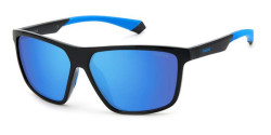 Polaroid PLD 7044/S -  0Y4/5X BLACK/AZURE blue mirror polar