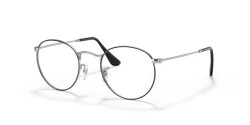 Ray-Ban RX 3447V ROUND METAL - 2861 BLACK ON SILVER