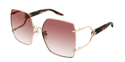 Gucci GG 1564SA - 004 GOLD/HAVANA red gradient