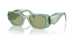 Prada PR 17WS - 11R10E TRANSPARENT SAGE green mirror internal silver
