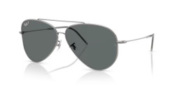 Ray-Ban RBR 0101S AVIATOR REVERSE - 004/81 GUNMETAL polarized polar dark grey