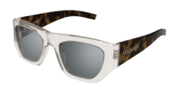 Saint Laurent SL 740 - 003 BEIGE/HAVANA silver mirror