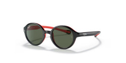 Ray-Ban Junior 9075S - 710071 BLACK ON RED dark green