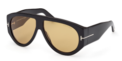 Tom Ford FT 1044 BRONSON - 01E SHINY BLACK  brown