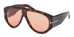 Tom Ford FT 1044 BRONSON - 52S DARK TORTOISE peach pink