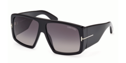 Tom Ford 1036 RAVEN - 01B SHINY BLACK gradient smoke