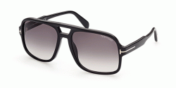 Tom Ford FT 0884 FALCONER - 01B SHINY BLACK gradient smoke