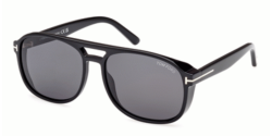 Tom Ford FT 1022 ROSCO - 01A SHINY BLACK smoke dark grey