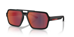 Prada PS A06S - DG008F BLACK RUBBER dark grey mirror blue/red