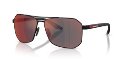 Prada PS A53S - DG008F RUBBER BLACK dark grey mirror blue/red