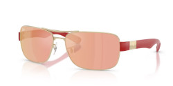Ray-Ban RB 3763M - F1216Q PALE GOLD brown mirror red/yellow
