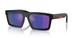 Prada PS A07S - 1BO05U MATTE BLACK dark blue mirror violet