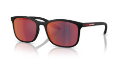 Prada PS A08S - 1BO08F MATTE BLACK dark grey mirror blue/red
