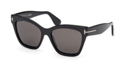 Tom Ford FT 1217 ELVIRA - 01A SHINY BLACK dark grey