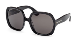 Tom Ford FT 1221 SAFFRON - 01A SHINY BLACK dark grey