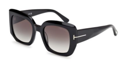 Tom Ford FT 1220 CARLA - 01B SHINY BLACK gradient smoke grey