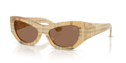 Burberry BE 4450U - 415773 CHECK BEIGE dark brown