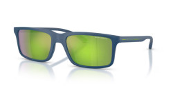 Armani Exchange AX 4157SU - 83768N MATTE DARK BLUE light green mirror green