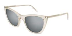 Saint Laurent SL 214 KATE THIN - 004 BEIGE silver mirror