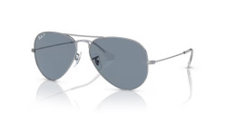Ray-Ban RB 3025 AVIATOR LARGE METAL - 003/02 SILVER polarized blue