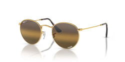 Ray-Ban RB 3447 ROUND METAL - 001/G5 ARISTA GOLD polarized silver/brown