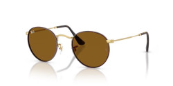 Ray-Ban RB 3447 ROUND METAL - 927533 MATT HAVANA ON MATT ARISTA GOLD brown