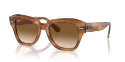 Ray-Ban RB 2186 STATE STREET - 140351 STRIPED BROWN clear & brown