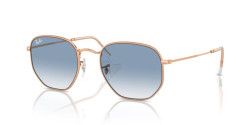 Ray-Ban RB 3548 HEXAGONAL - 92023F ROSE GOLD clear & blue