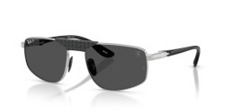 Ray-Ban RB 3776M - F122K8 SILVER polarized dark grey