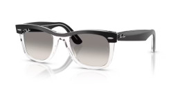 Ray-Ban RB 2240 - 129432 BLACK ON TRANSPARENT clear gradient grey
