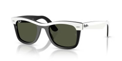 Ray-Ban RB 2240 - 144431 WHITE ON BLACK green
