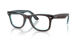 Ray-Ban RX 4340V WAYFARER - 8366 BROWN ON TRANSPARENT BLUE