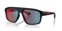 Prada PS B02S - 1BO08F MATTE BLACK dark grey mirror blue/red