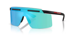 Prada PS B06S - 1BO08R MATTE BLACK light green mirror blue