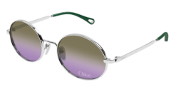 Chloe CH 0326S - 002 SILVER green gradient double