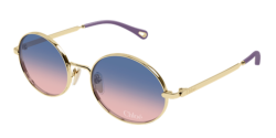 Chloe CH 0326S - 003 GOLD blue gradient double